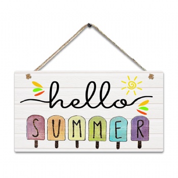 Summer wooden sign farmhouse wall