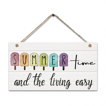 Summer wooden sign farmhouse wall