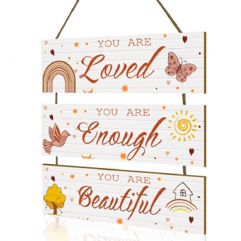 Wooden pendant inspirational wooden sign