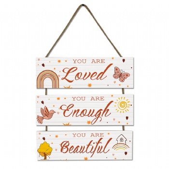 Wooden pendant inspirational wooden sign