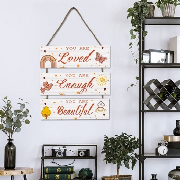 Wooden pendant inspirational wooden sign