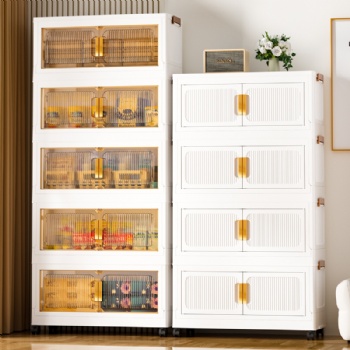 Folding storage cabinet