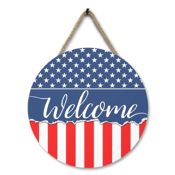 Independence Day wooden plaque