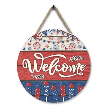 Independence Day wooden plaque