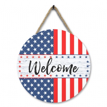 Independence Day wooden plaque