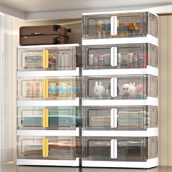 Plastic folding storage cabinet