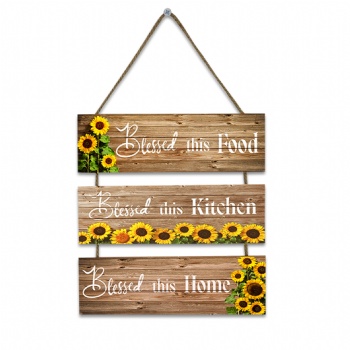 Sunflower wood plaque decoration