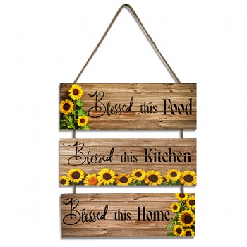 Sunflower wood plaque decoration