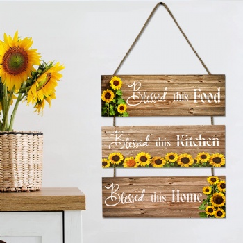 Sunflower wood plaque decoration