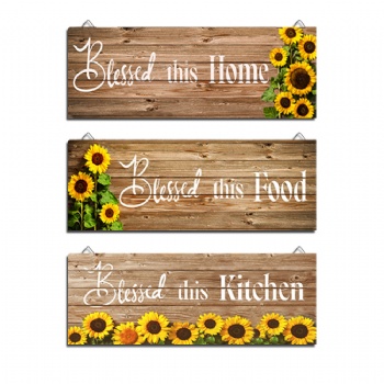 Sunflower wood plaque decoration