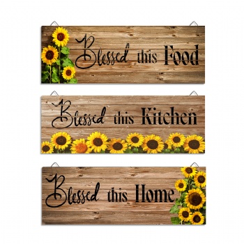 Sunflower wood plaque decoration