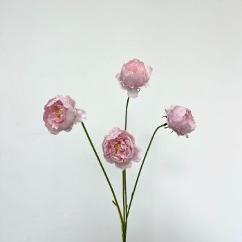 4 delicate peony artificial flowers