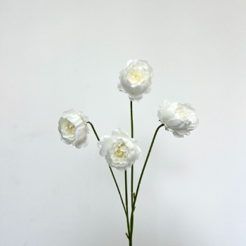 4 delicate peony artificial flowers