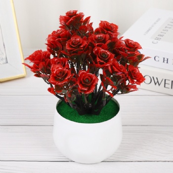 Artificial rose potted plant