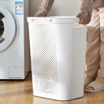 Large plastic laundry basket