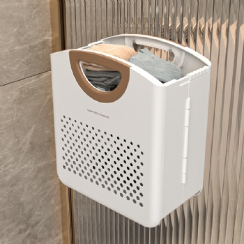 Foldable laundry basket for home wall hanging