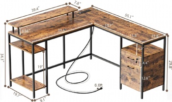 L-shaped desk