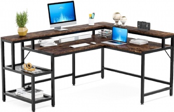 Corner L-shaped computer desk