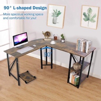 Modern and simple L-shaped corner table