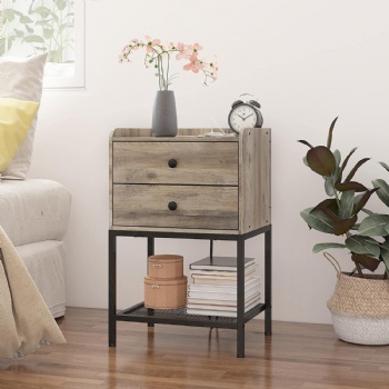 Side table with power outlet