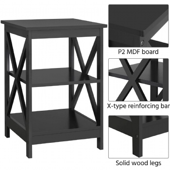 Modern, minimalist panel side table