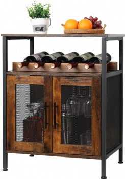 Bar cabinet with removable wine rack