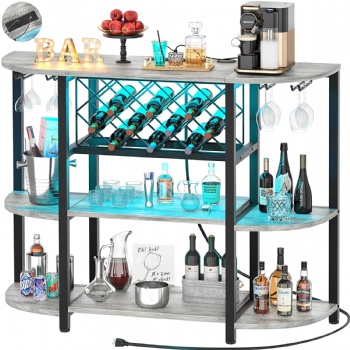 4-tier metal coffee bar cabinet