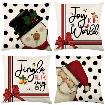 Christmas snowman pillowcase